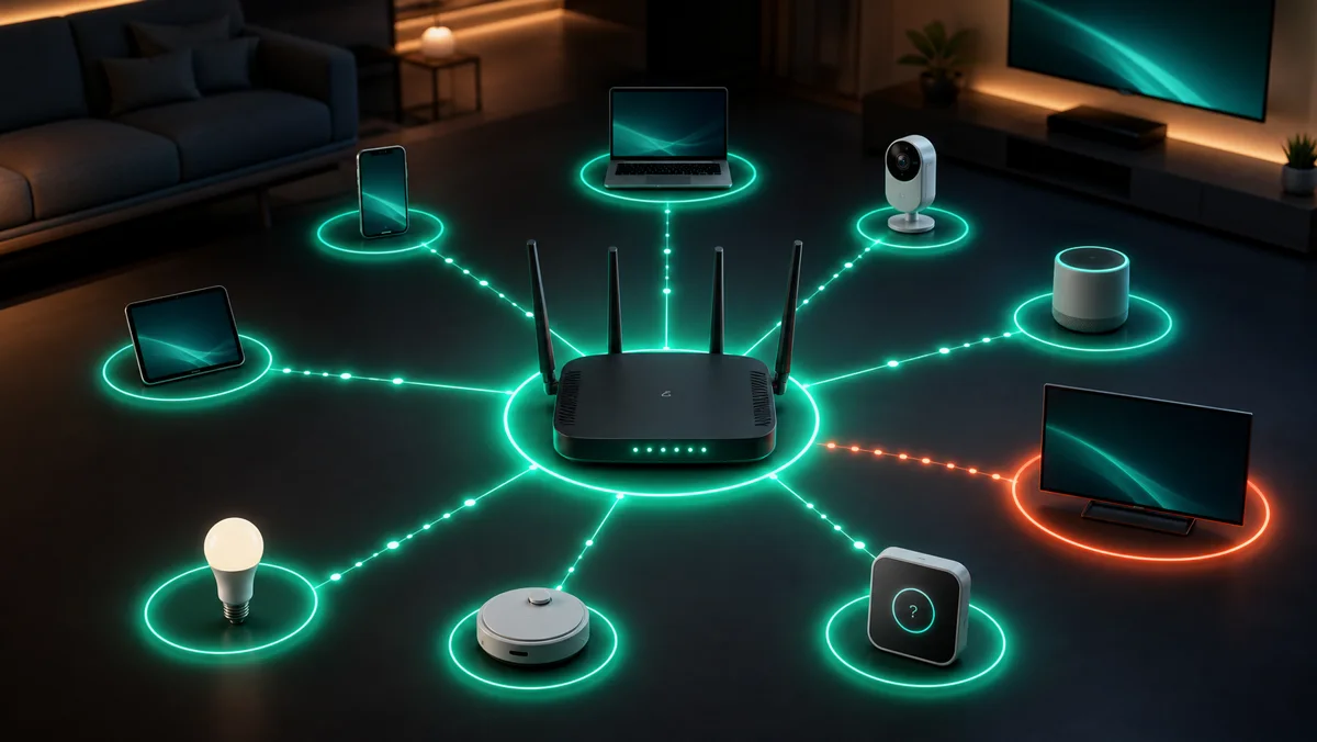 A list of every device connected to a home WiFi network